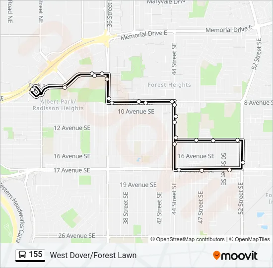 155 Bus Line Map