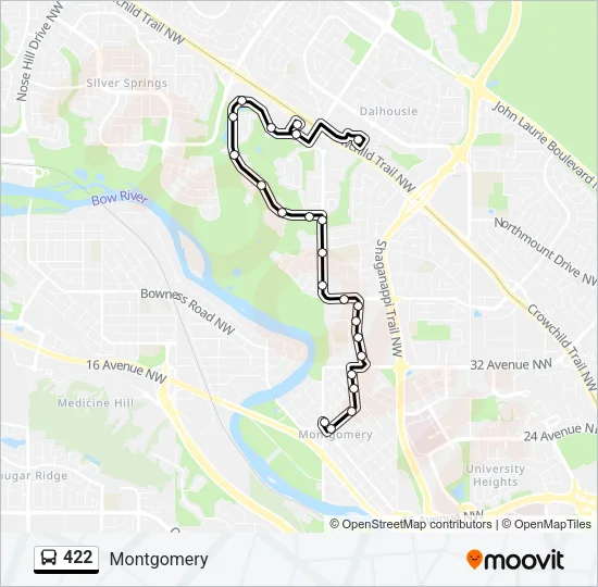 422 Bus Line Map