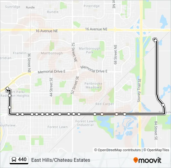 440 Bus Line Map