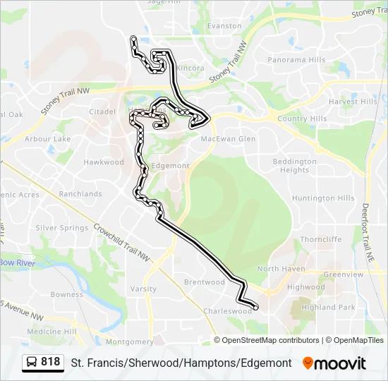 818 Bus Line Map