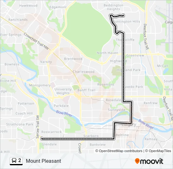 2 Bus Line Map