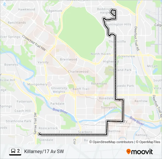 2 Bus Line Map