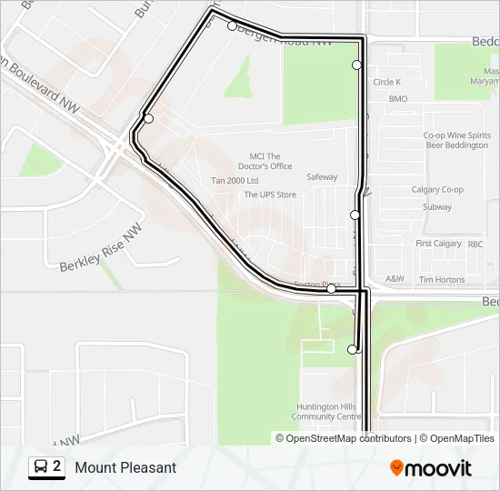 2 Bus Line Map