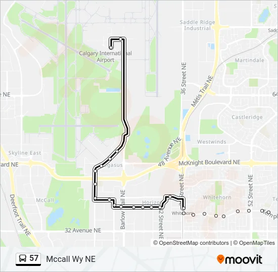 57 Bus Line Map