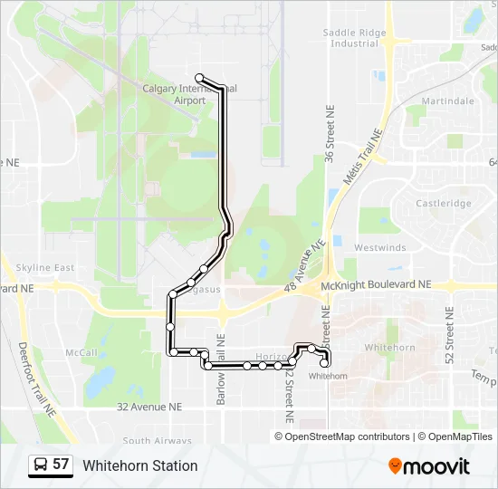 57 Bus Line Map