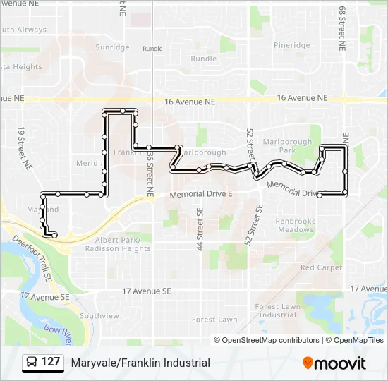 127 Bus Line Map