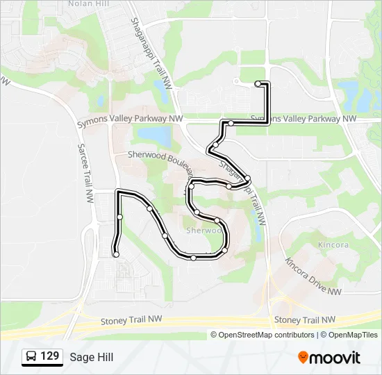 129 Bus Line Map