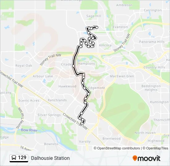 129 Bus Line Map