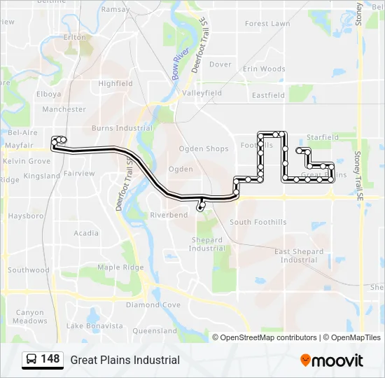 148 Bus Line Map