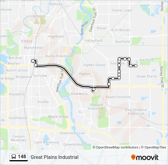 148 Bus Line Map