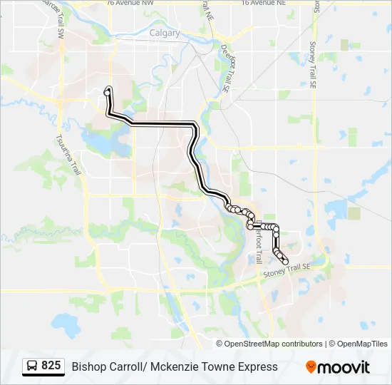 825 Bus Line Map