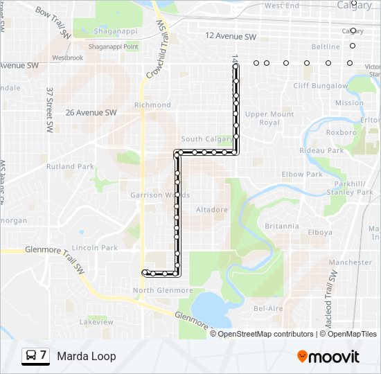 7 Bus Line Map