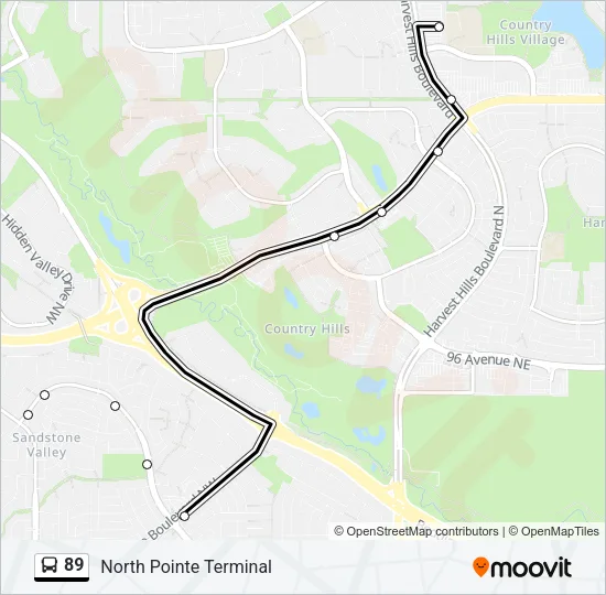 89 Bus Line Map