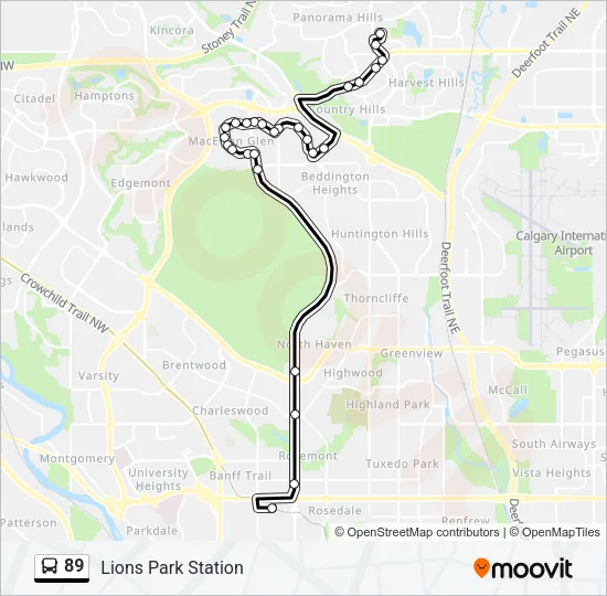 89 Bus Line Map