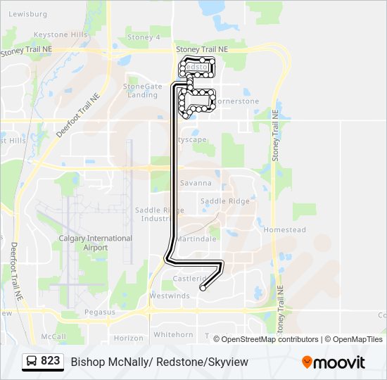 823 Bus Line Map