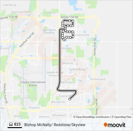 823 Bus Line Map