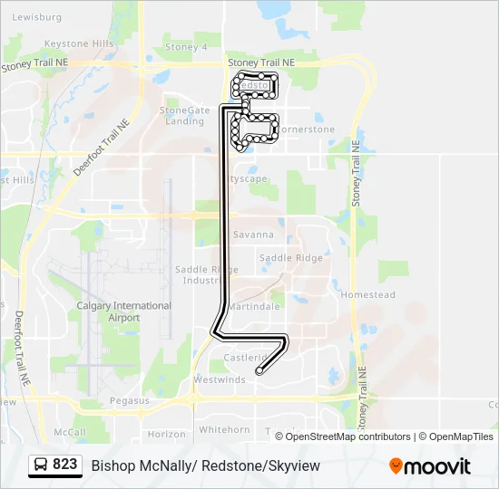 823 Bus Line Map