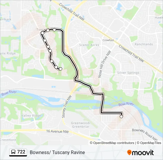 722 Bus Line Map