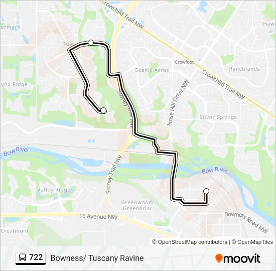 722 Bus Line Map
