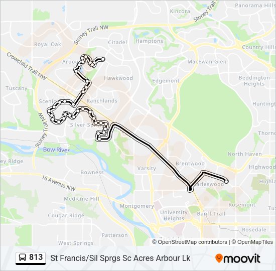 813 Bus Line Map