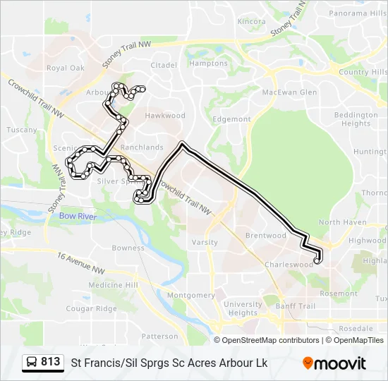 813 Bus Line Map