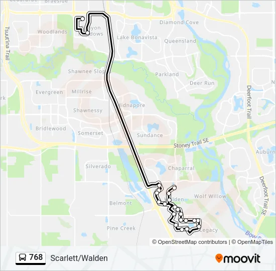 768 Bus Line Map