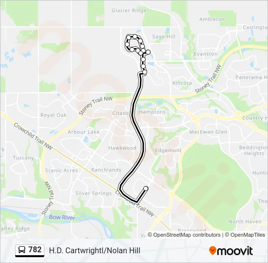 782 Bus Line Map