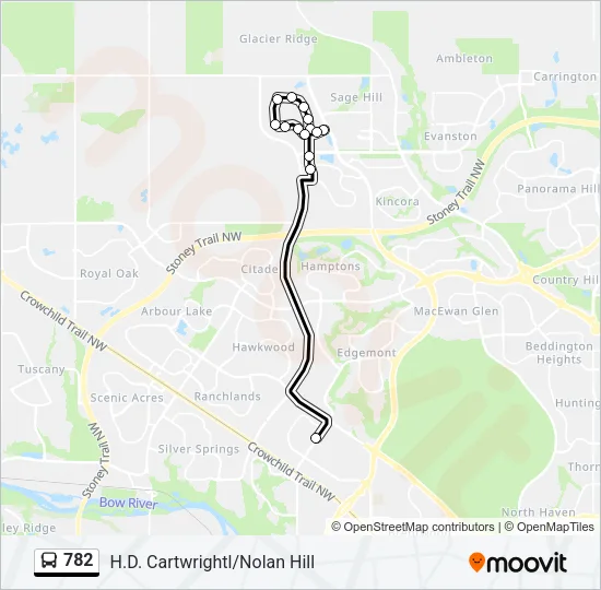 782 Bus Line Map