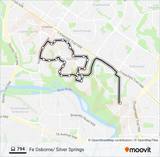 794 Bus Line Map