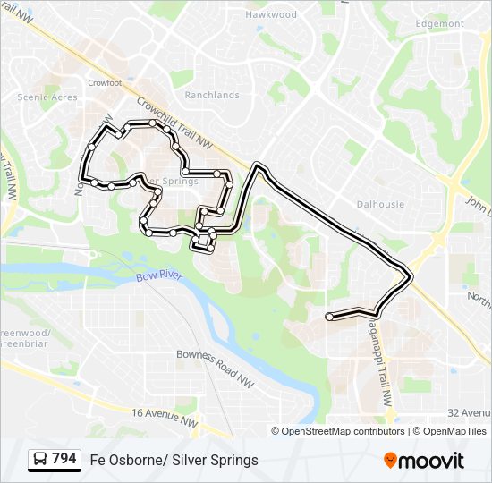 794 Bus Line Map