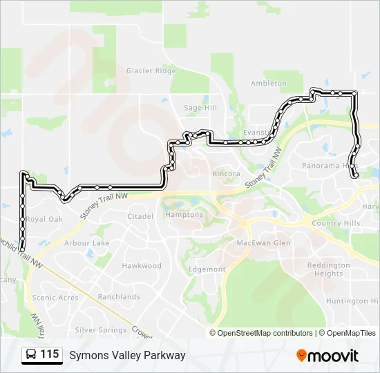 115 Bus Line Map
