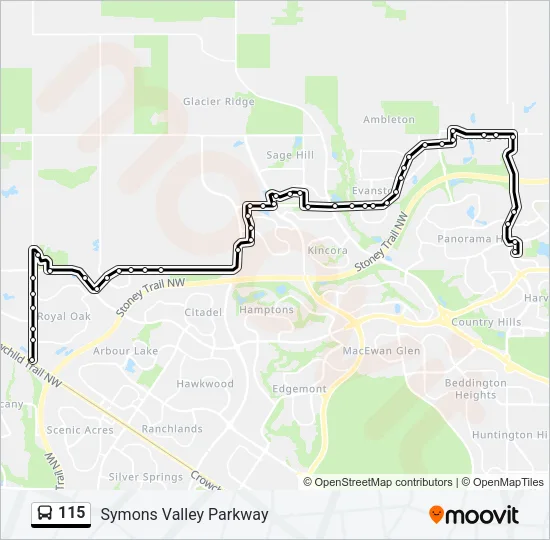 115 Bus Line Map