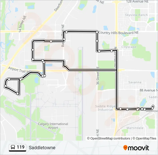 119 Bus Line Map