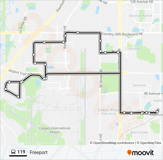 119 Bus Line Map