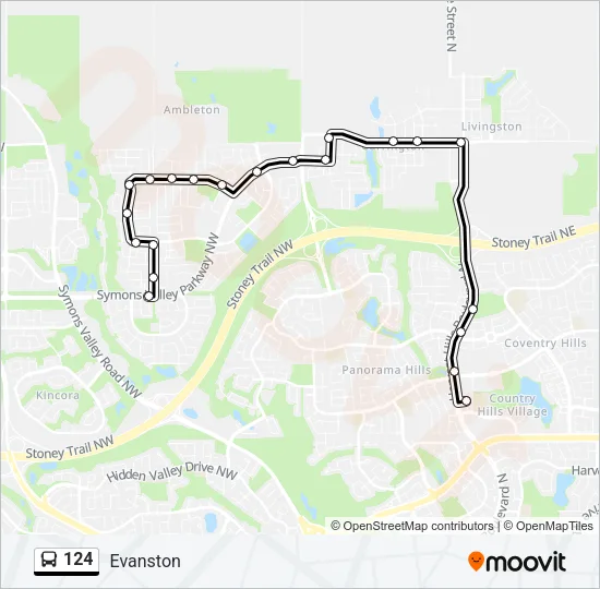 124 Bus Line Map