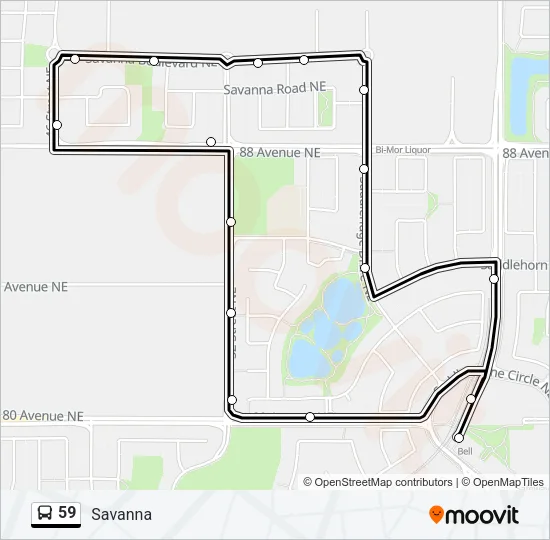 59 Bus Line Map