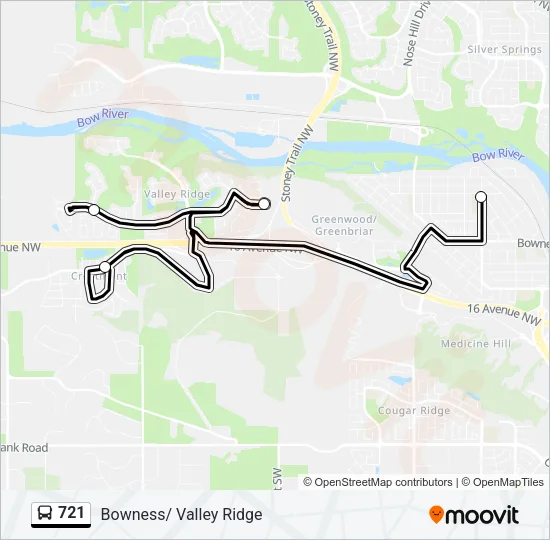 721 Bus Line Map