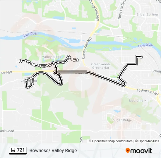 721 Bus Line Map