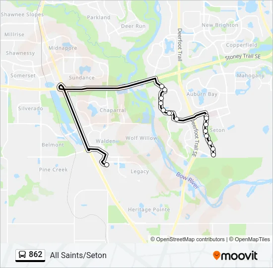 862 Bus Line Map