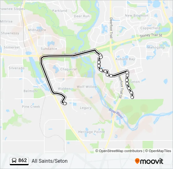 862 Bus Line Map