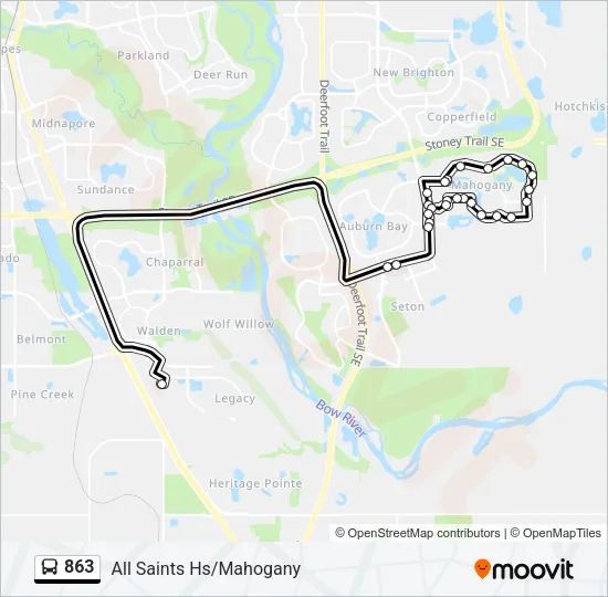 863 Bus Line Map