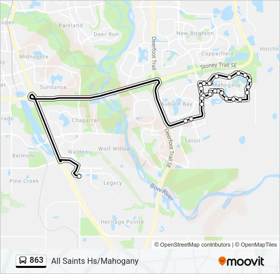 863 Bus Line Map
