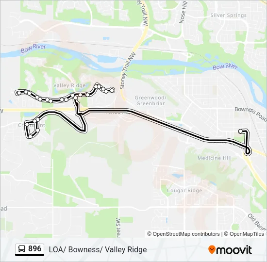 896 Bus Line Map
