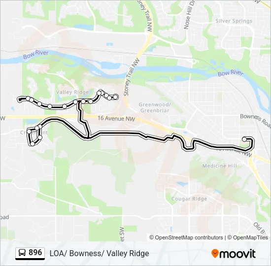 896 Bus Line Map