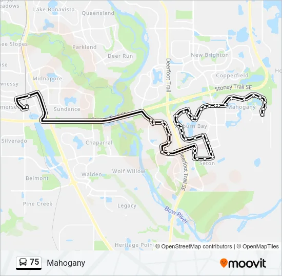 75 Bus Line Map