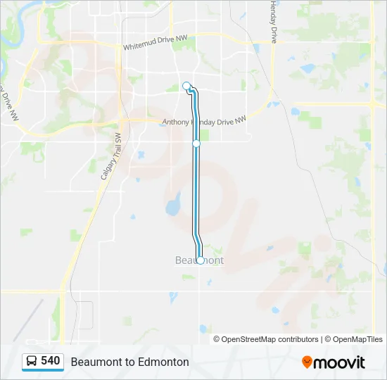 540 Bus Line Map