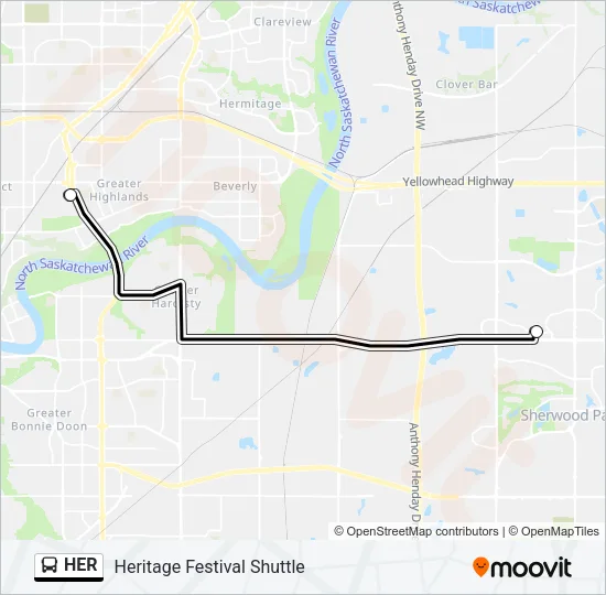 HER Bus Line Map