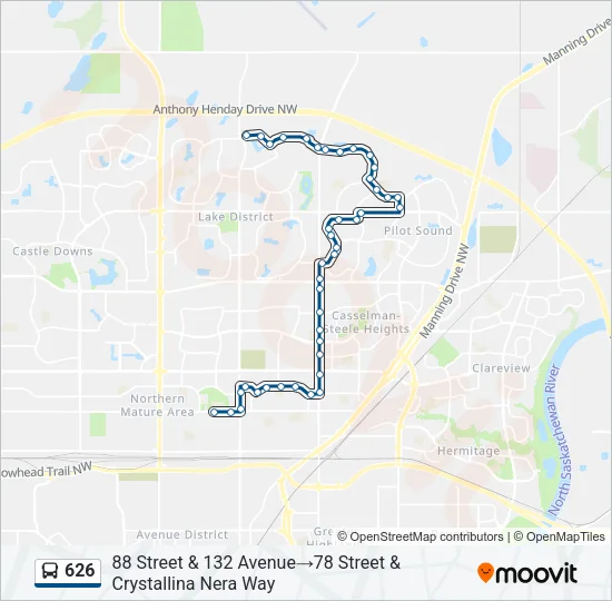 626 Bus Line Map
