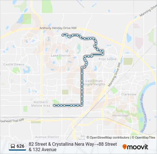 626 bus Line Map