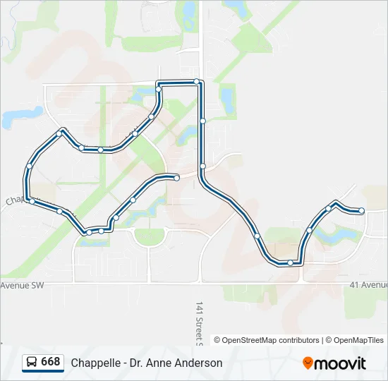 668 Bus Line Map